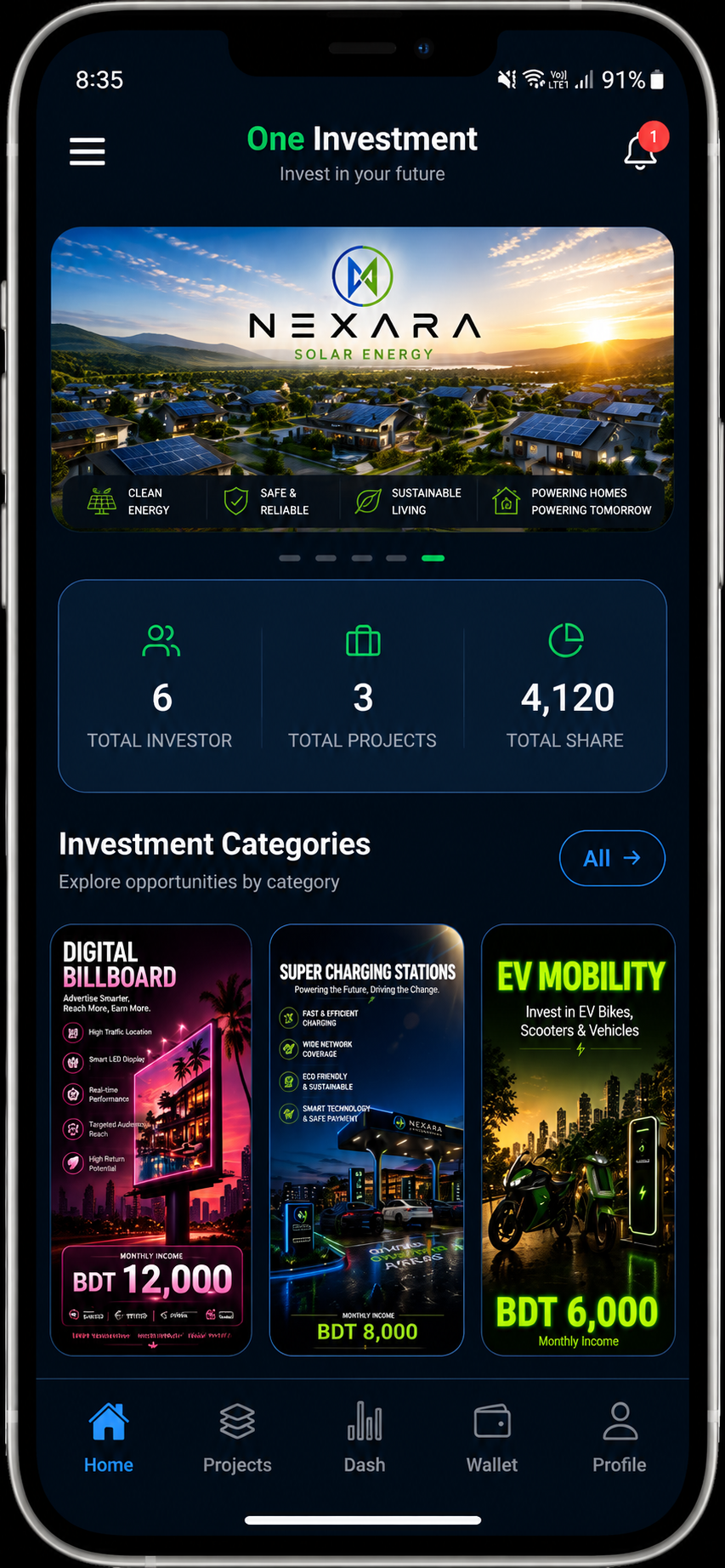 One Investment App Screenshot