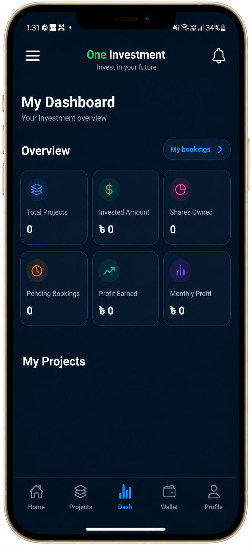 One Investment app screenshot