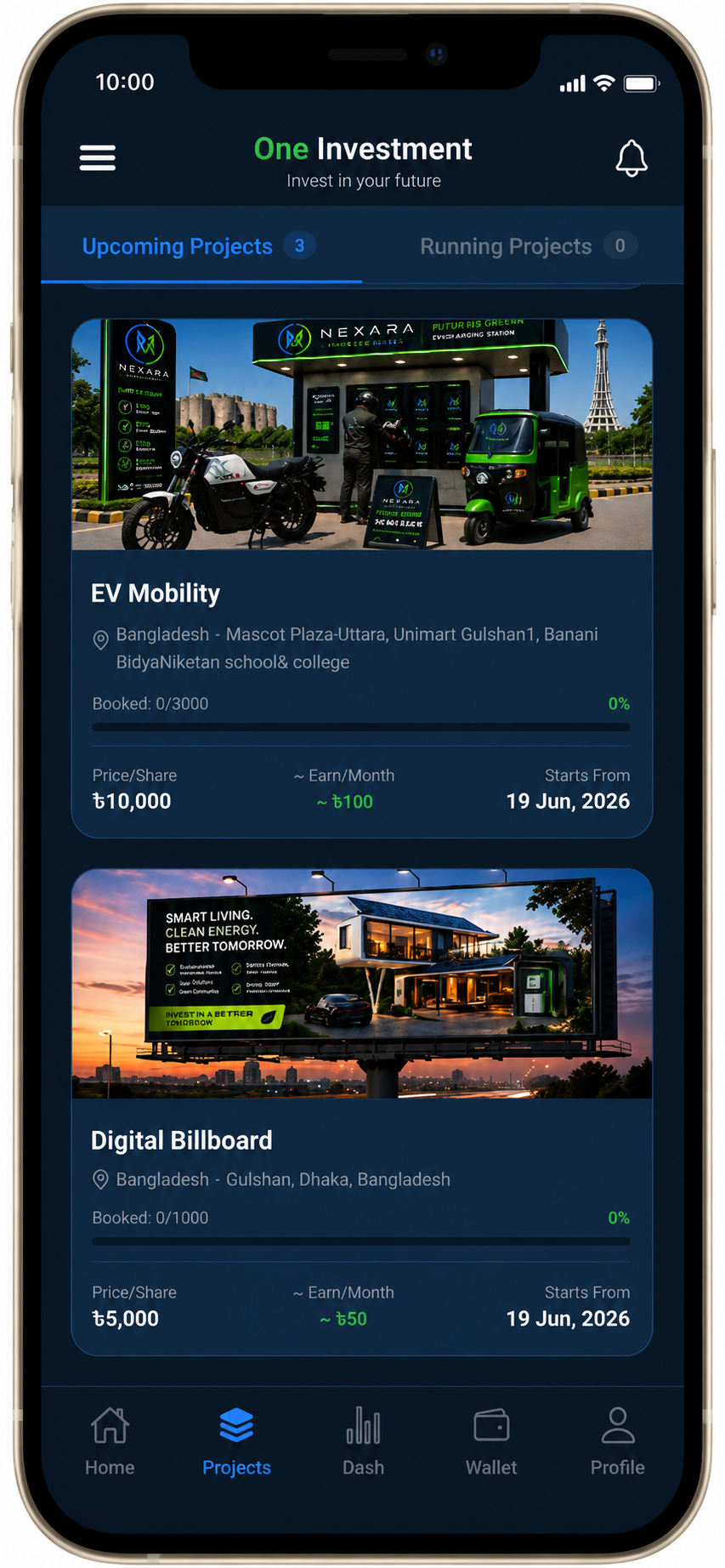 One Investment app screenshot